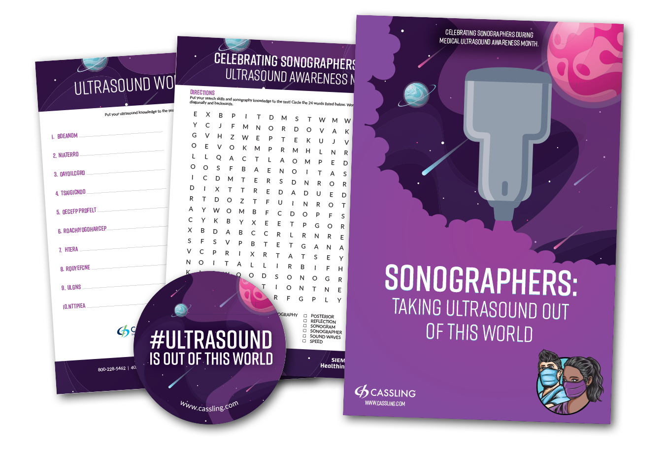 Ultrasound Awareness Month 2020 Posters from Cassling